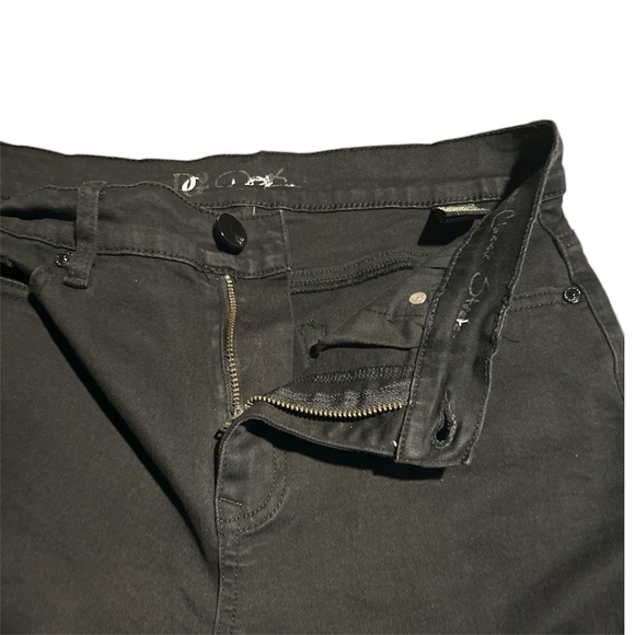 DG2 by Diane Gilman Skinny Stretch Jeans Size 8 Black Embroidered - Picture 5 of 7